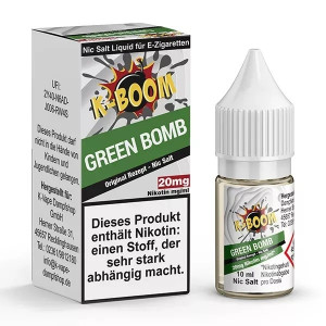 Green Bomb Nikotinsalzliquid (Kiwi, Kaktus & Koolada) - K-Boom *mit Steuermarke*