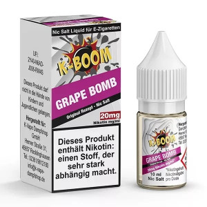Grape Bomb Nikotinsalzliquid (Trauben & Frische) - K-Boom *mit Steuermarke*